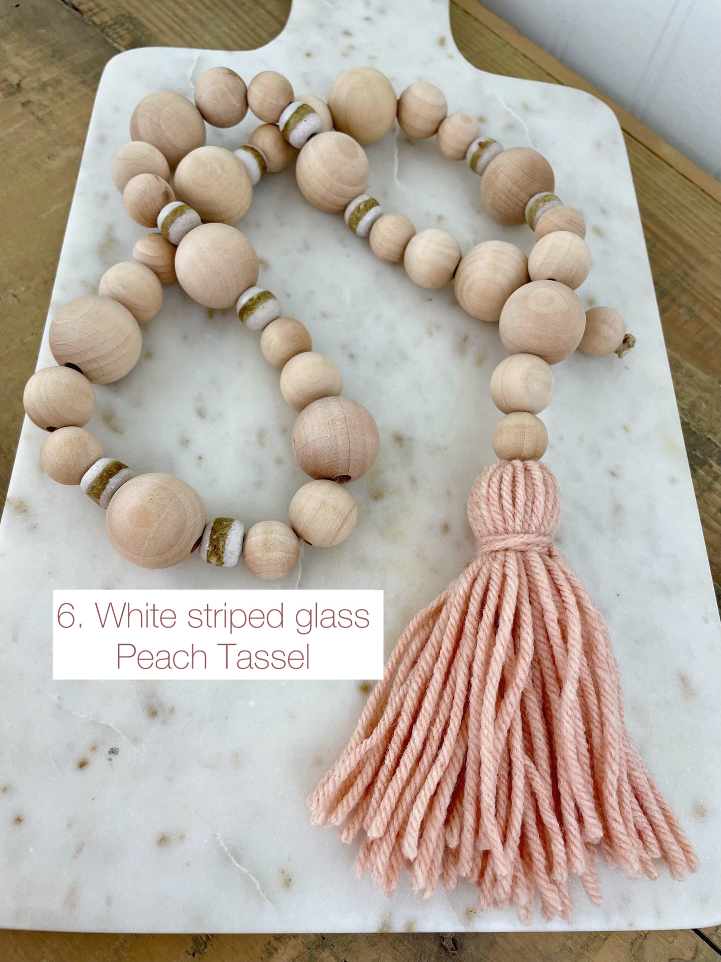 Spring Colored Glass + Wood Bead Strands