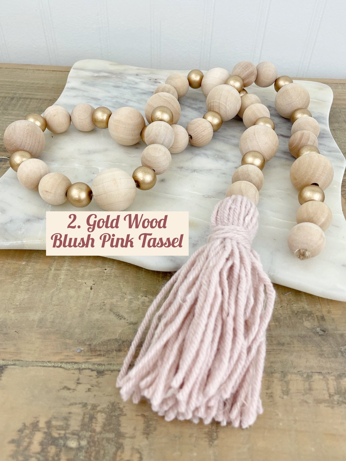 Mixed Wood Bead Strands