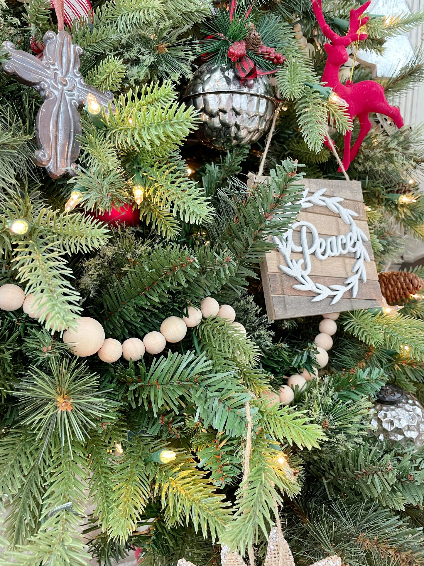 Long Wood Bead Garland