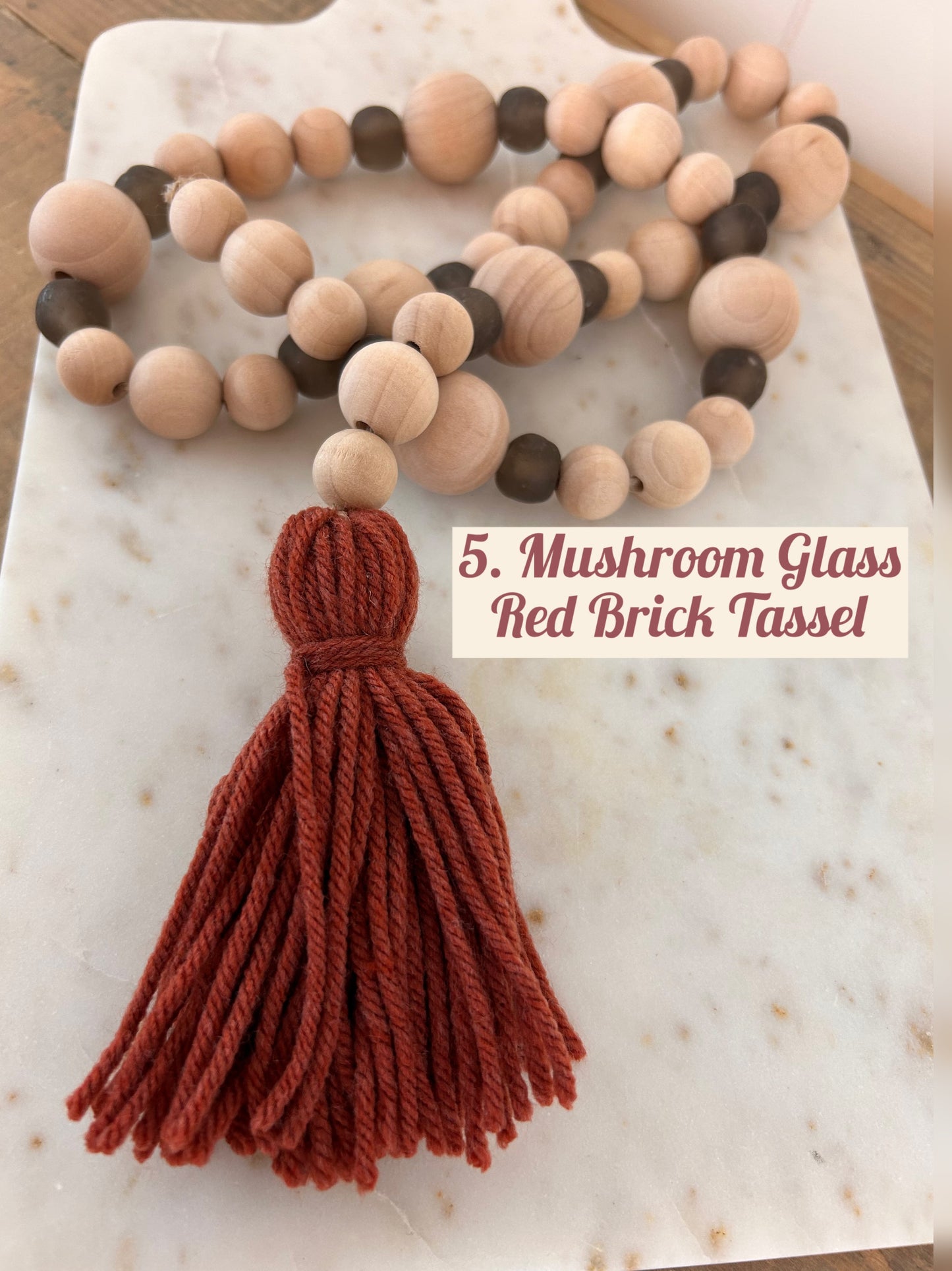 Fall Color- Wood & Glass Decor Bead Strands