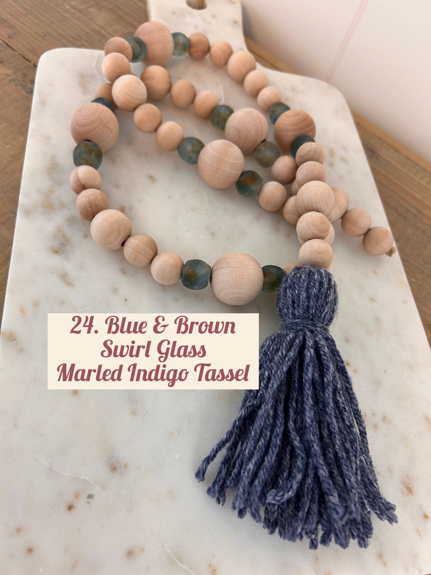 Fall Color- Wood & Glass Decor Bead Strands