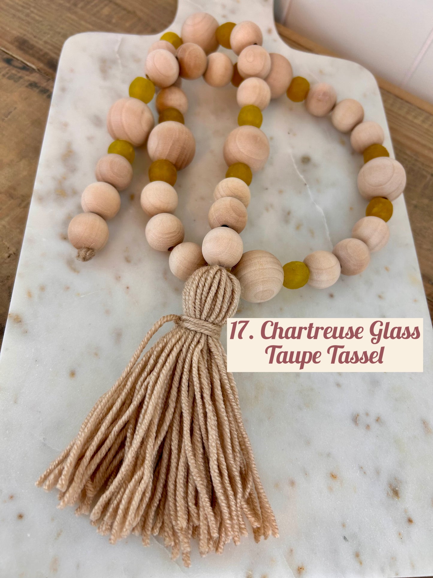 Fall Color- Wood & Glass Decor Bead Strands