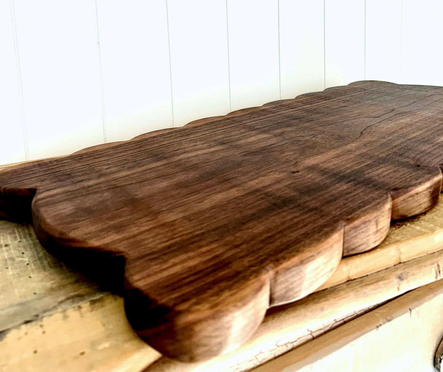 Handcrafted Ruffled Walnut Charcuterie Board