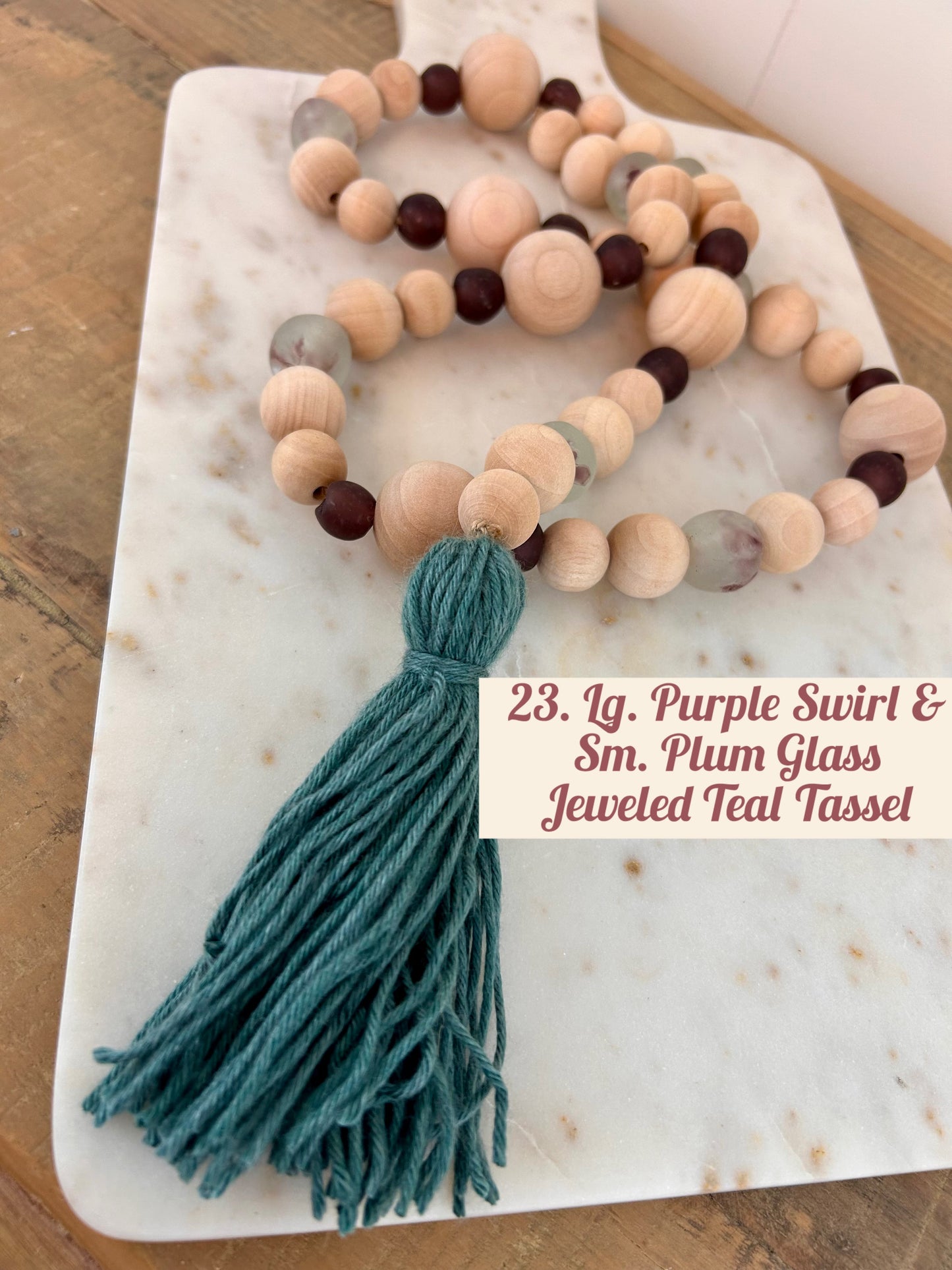 Fall Color- Wood & Glass Decor Bead Strands