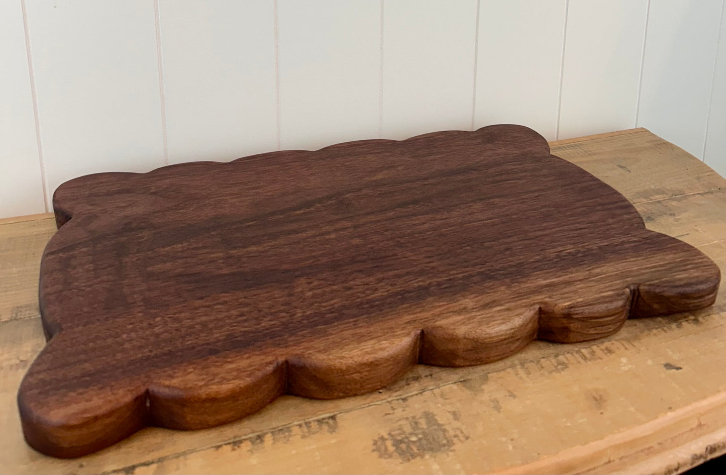 Handcrafted Ruffled Walnut Charcuterie Board