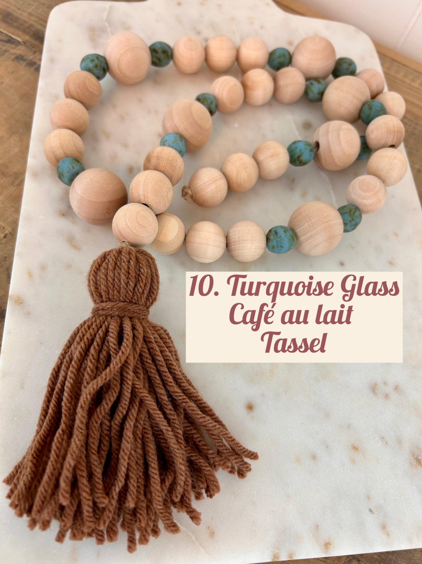 Fall Color- Wood & Glass Decor Bead Strands