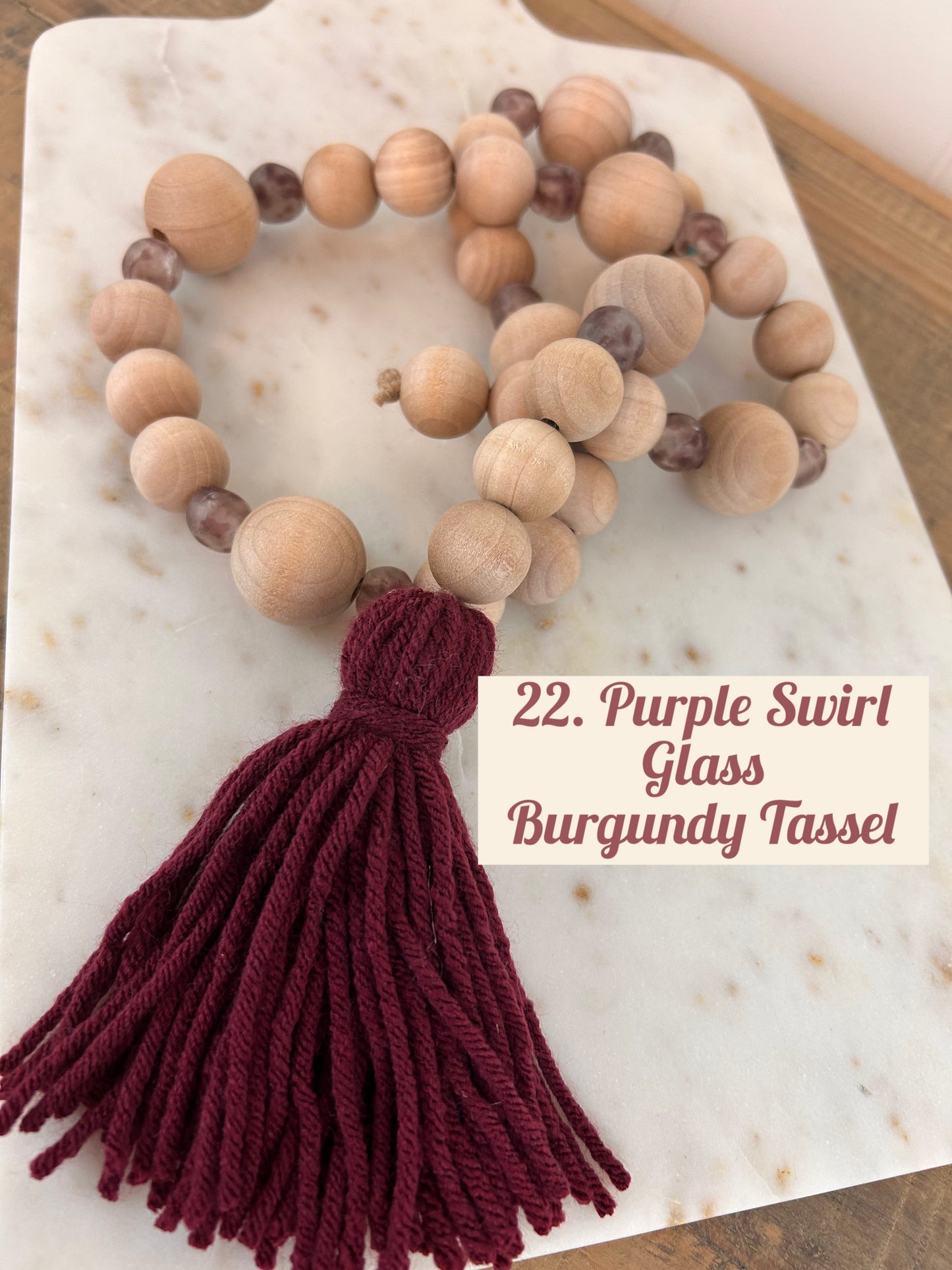 Fall Color- Wood & Glass Decor Bead Strands