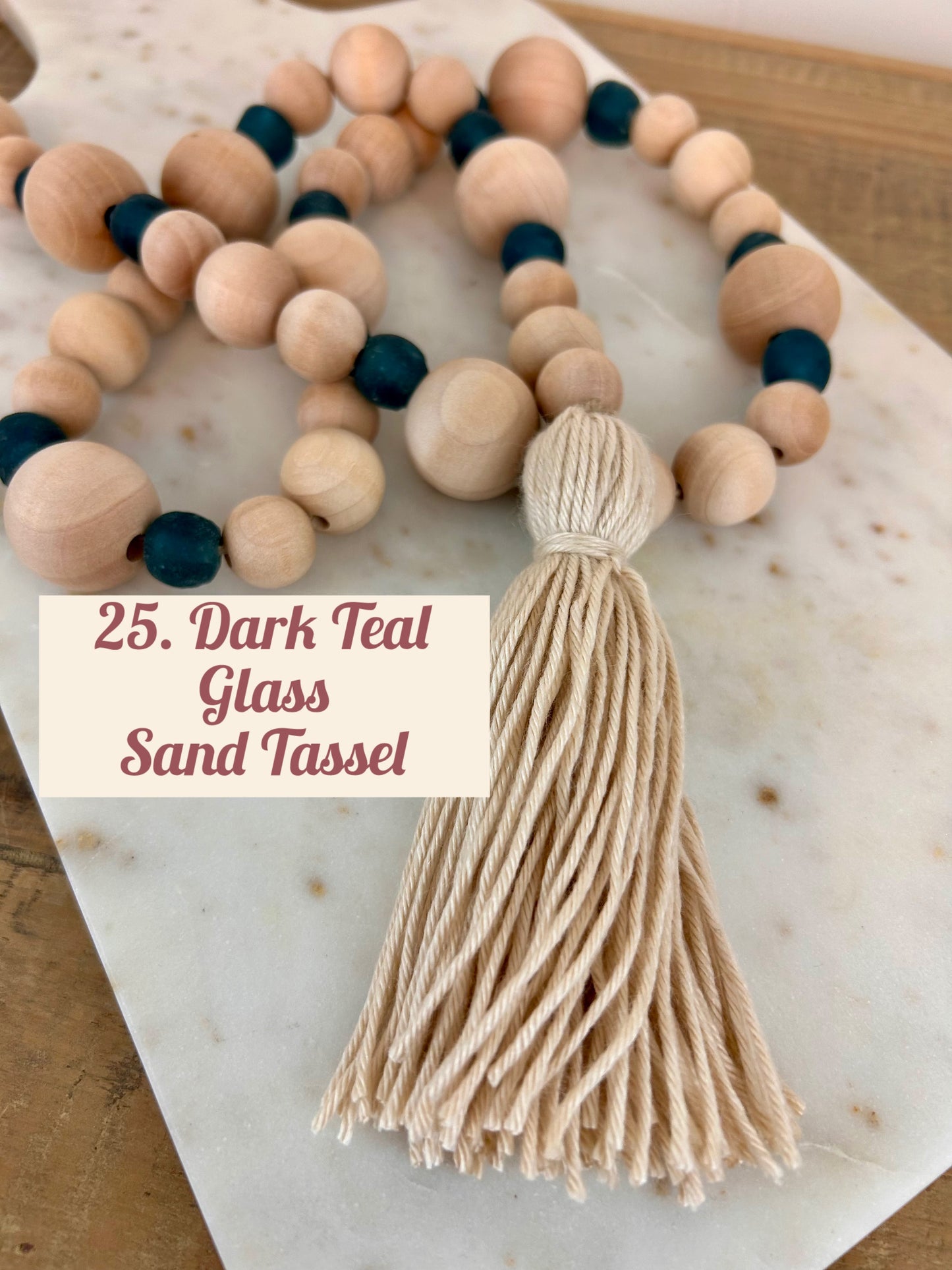 Fall Color- Wood & Glass Decor Bead Strands