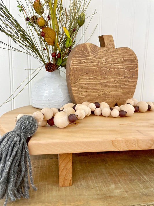 Wood+Glass Decor Bead Strands with Shades of Purple