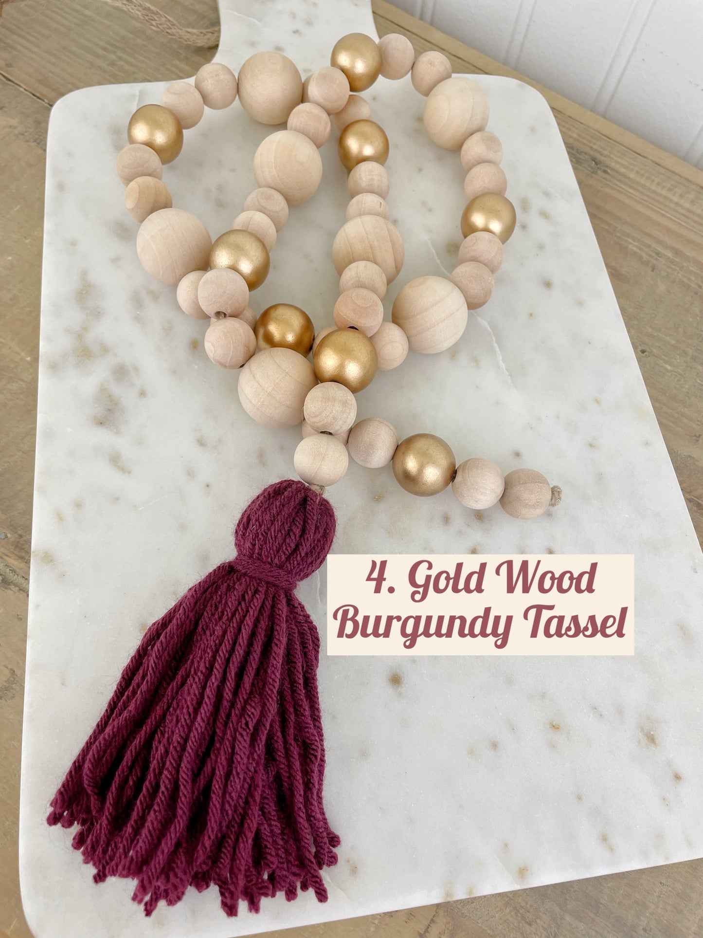 Mixed Wood Bead Strands