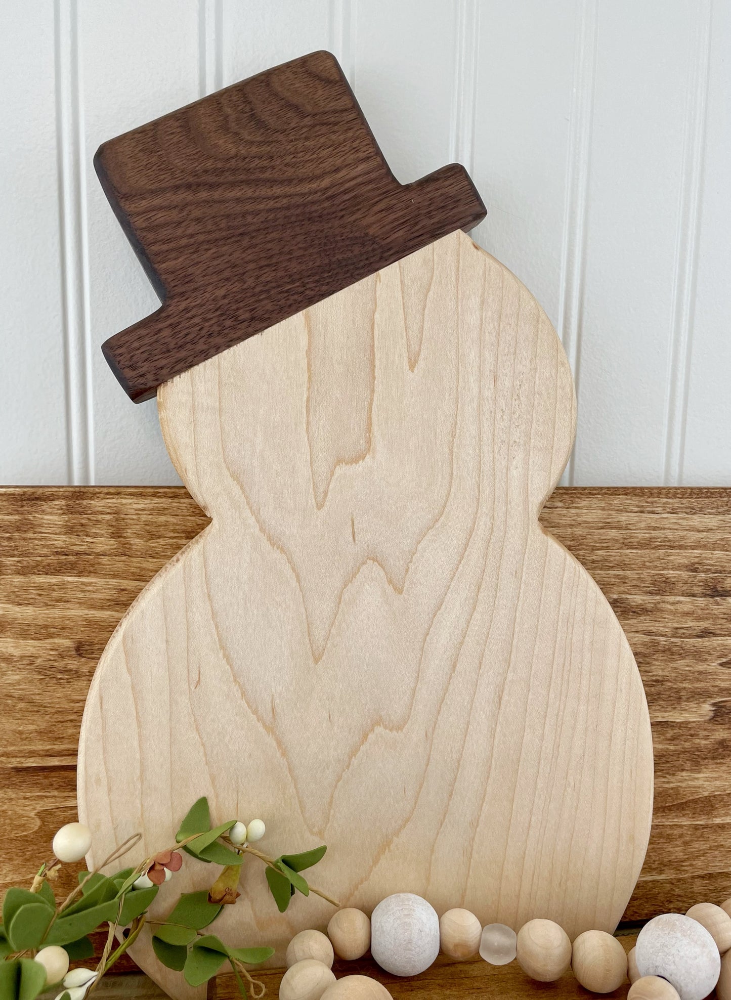 Handcrafted Snowman Board