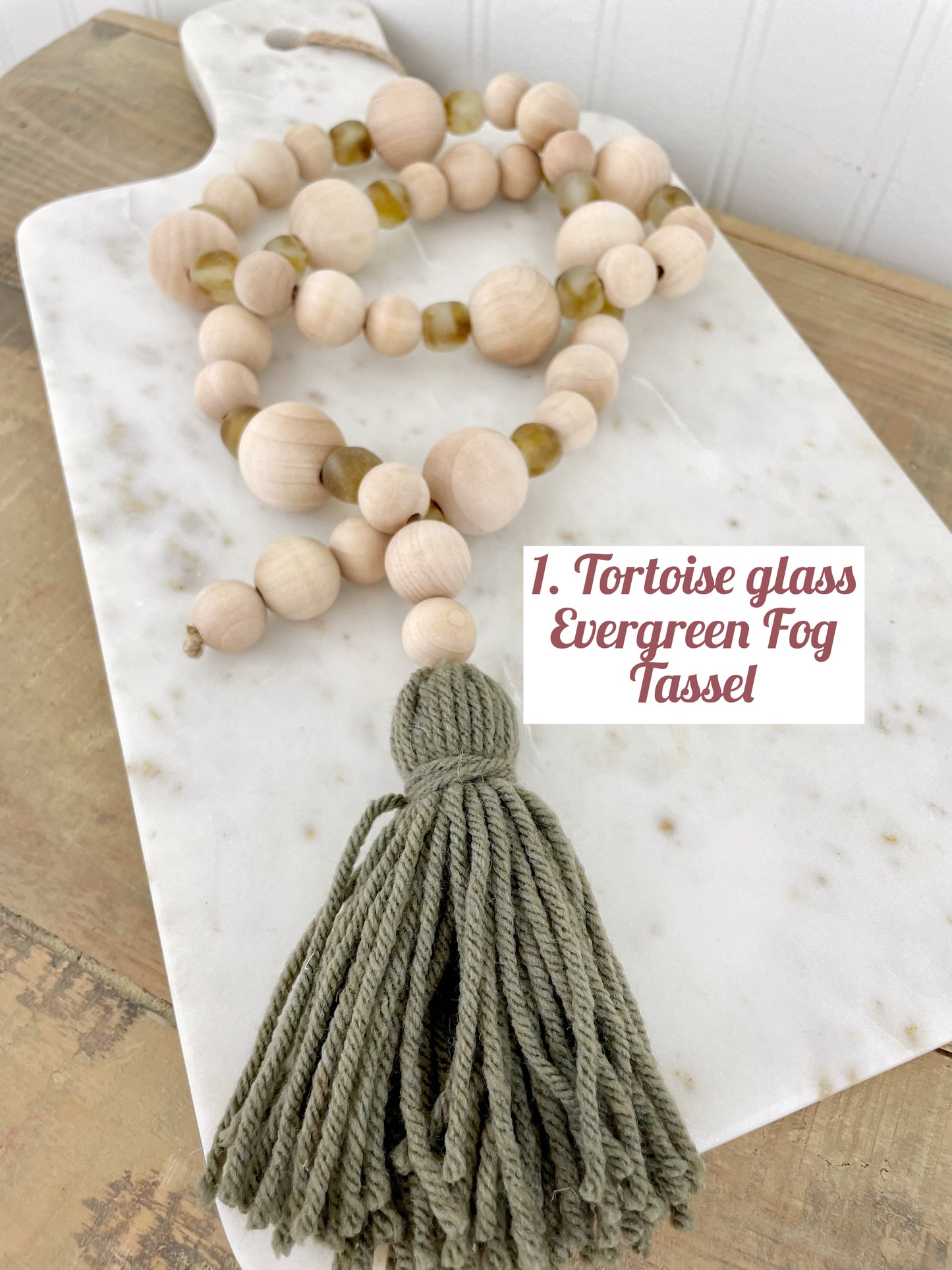 Fall Color- Wood & Glass Decor Bead Strands