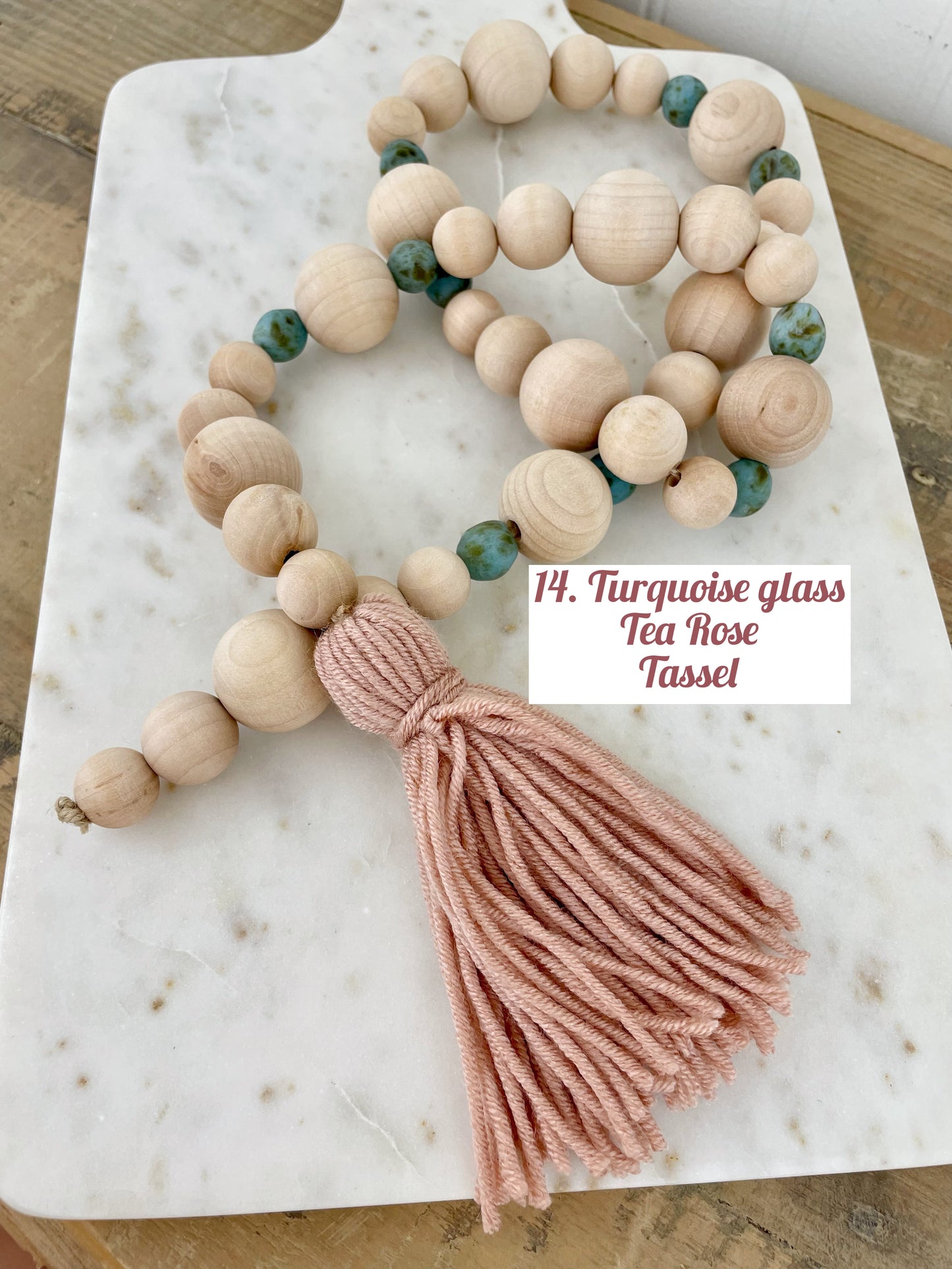 Fall Color- Wood & Glass Decor Bead Strands