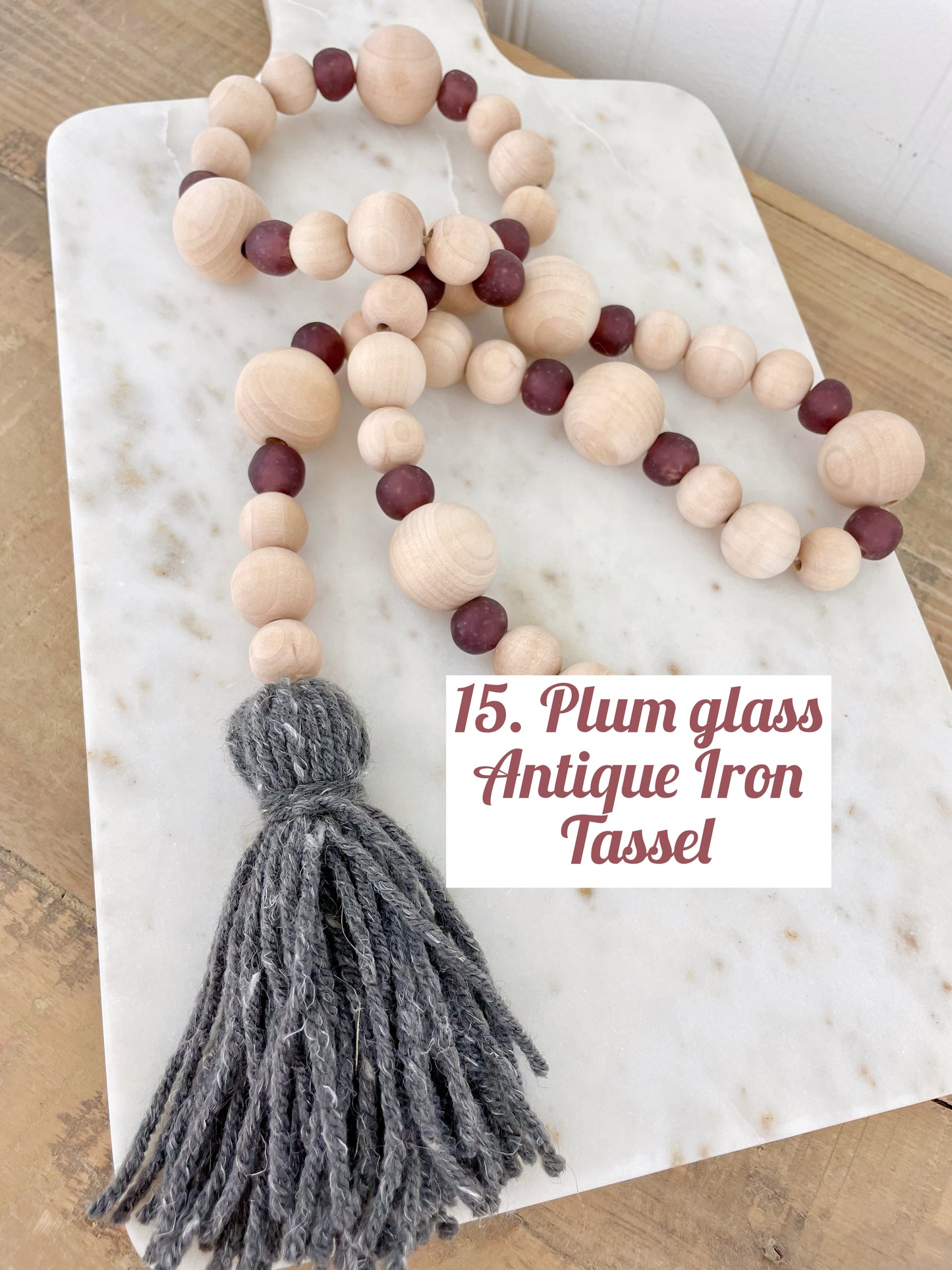 Fall Color- Wood & Glass Decor Bead Strands