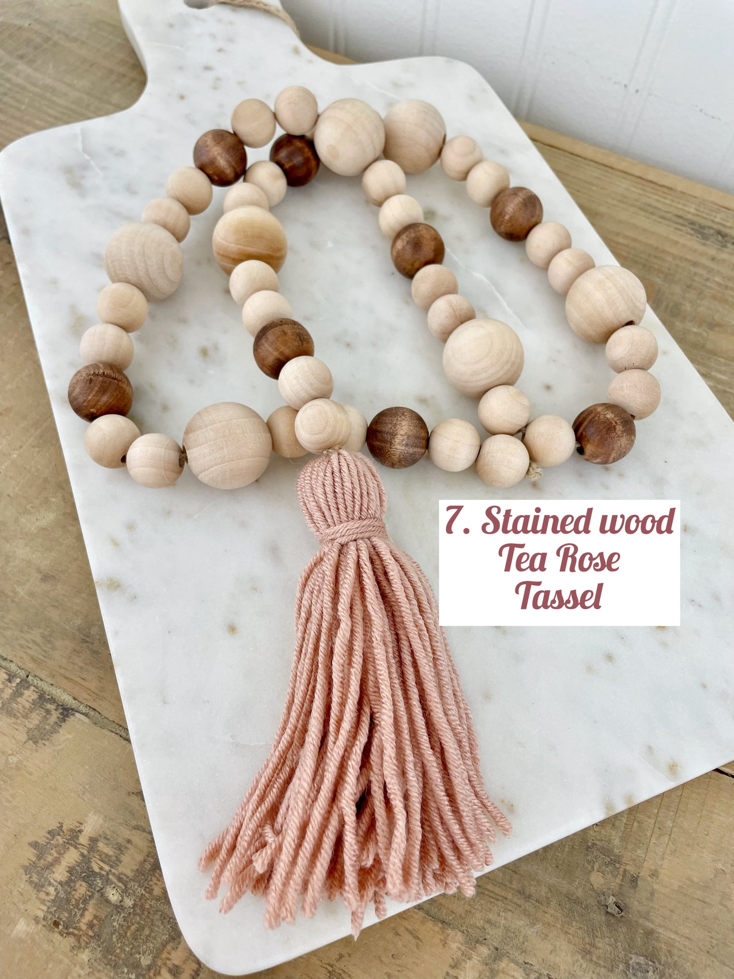 Mixed Wood Bead Strands