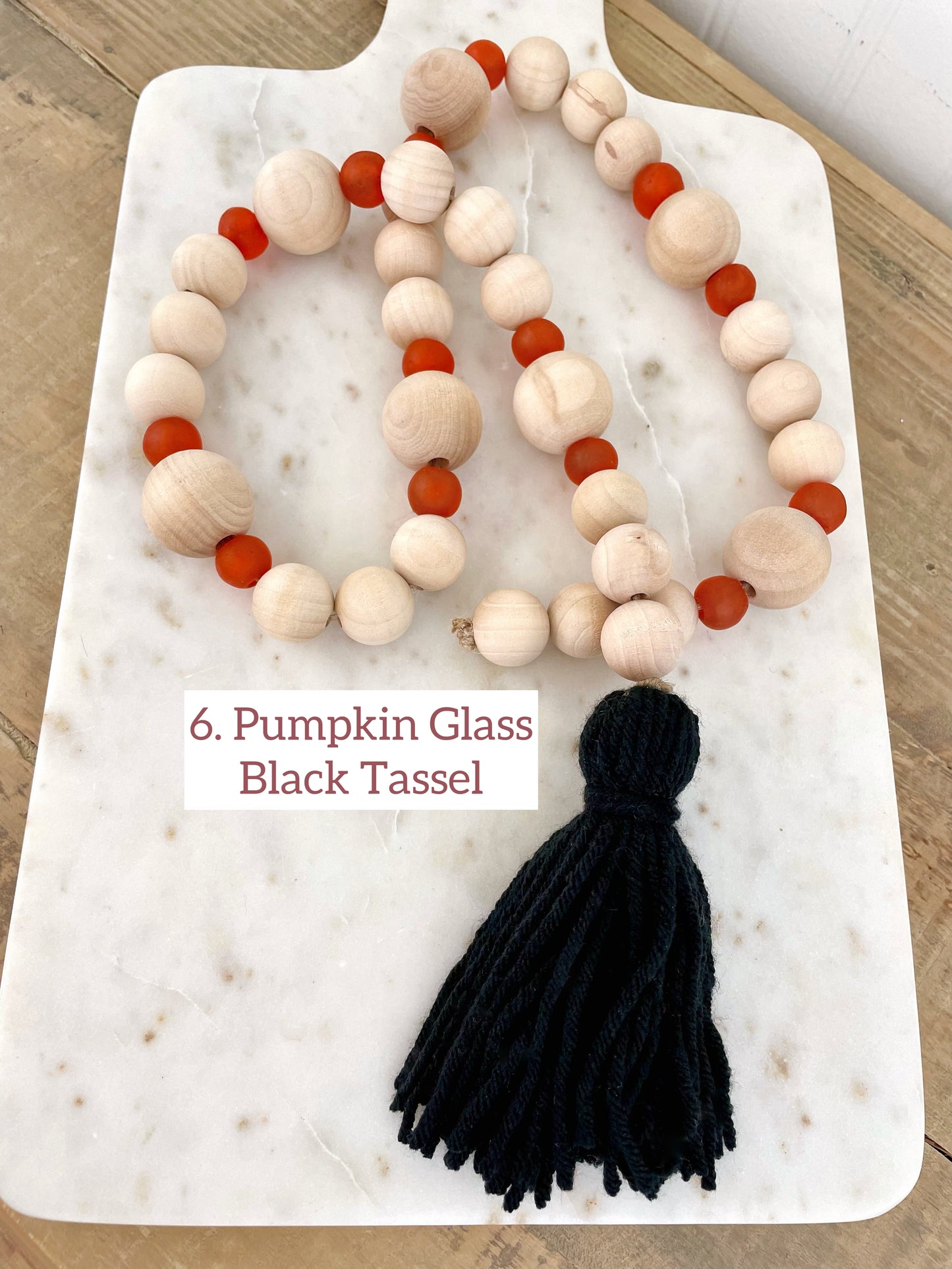 Halloween Wood & Glass Decor Bead Strands