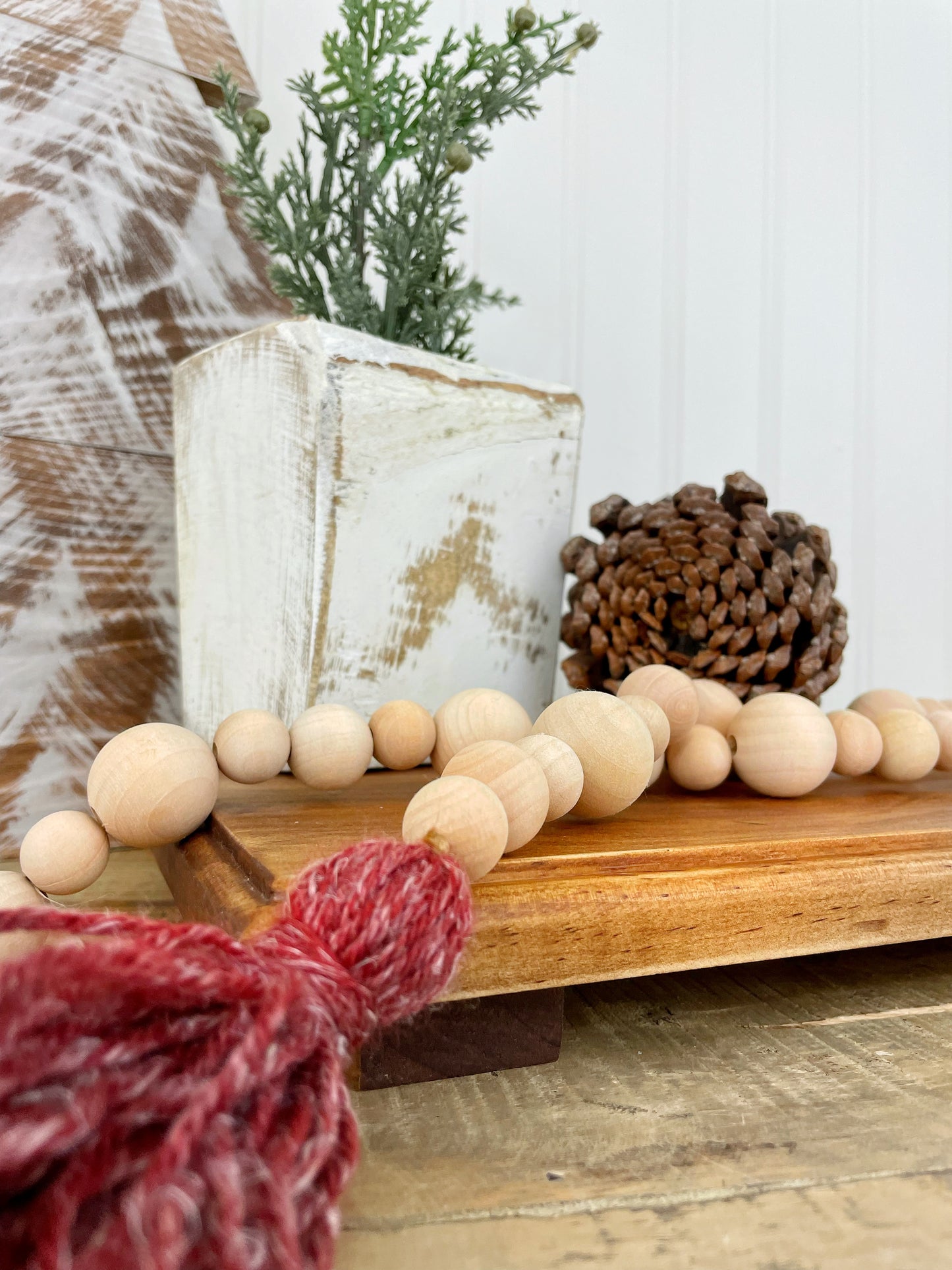 Wood Decor Bead Strand ~ Marie