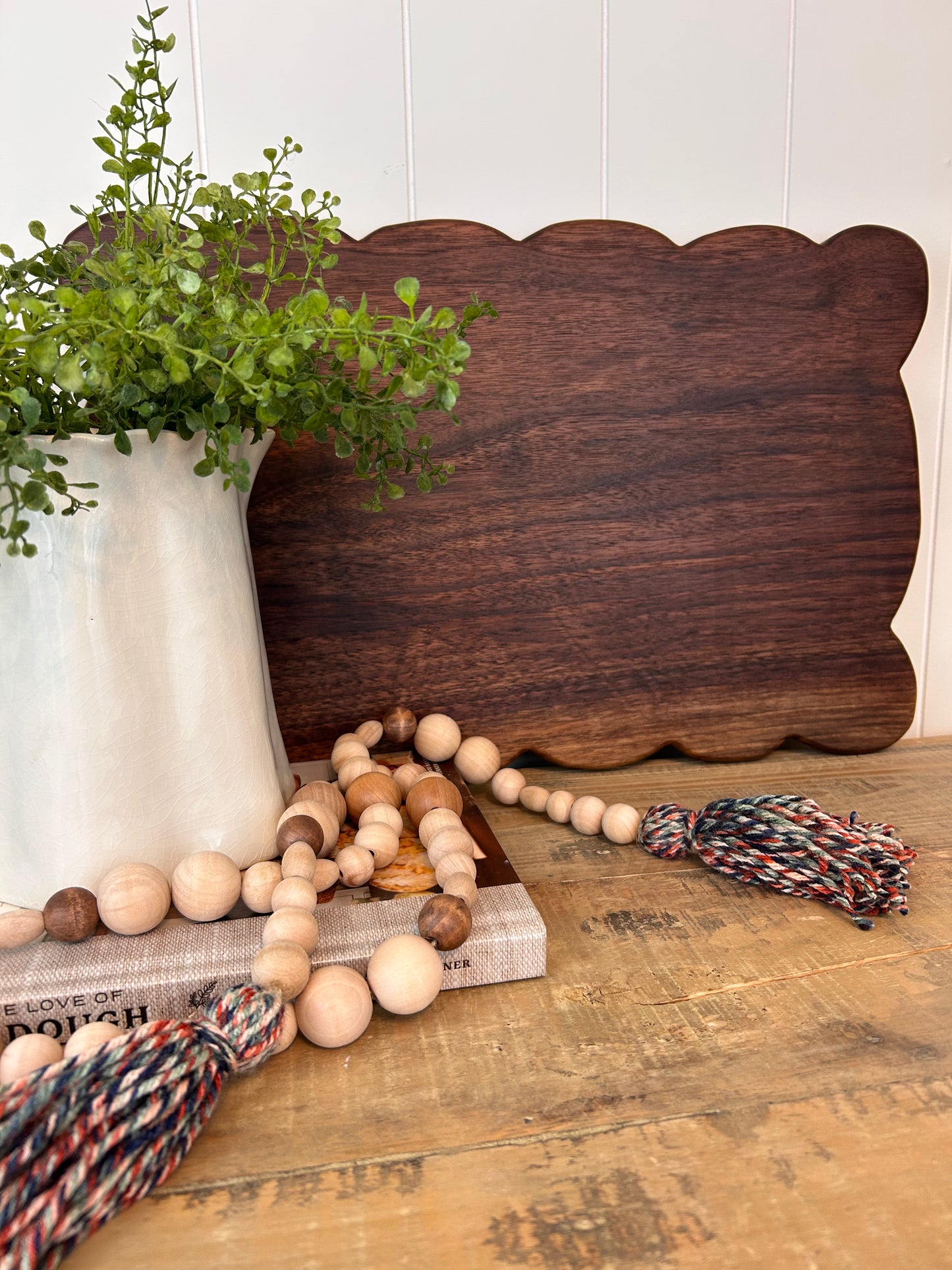 Handcrafted Ruffled Walnut Charcuterie Board