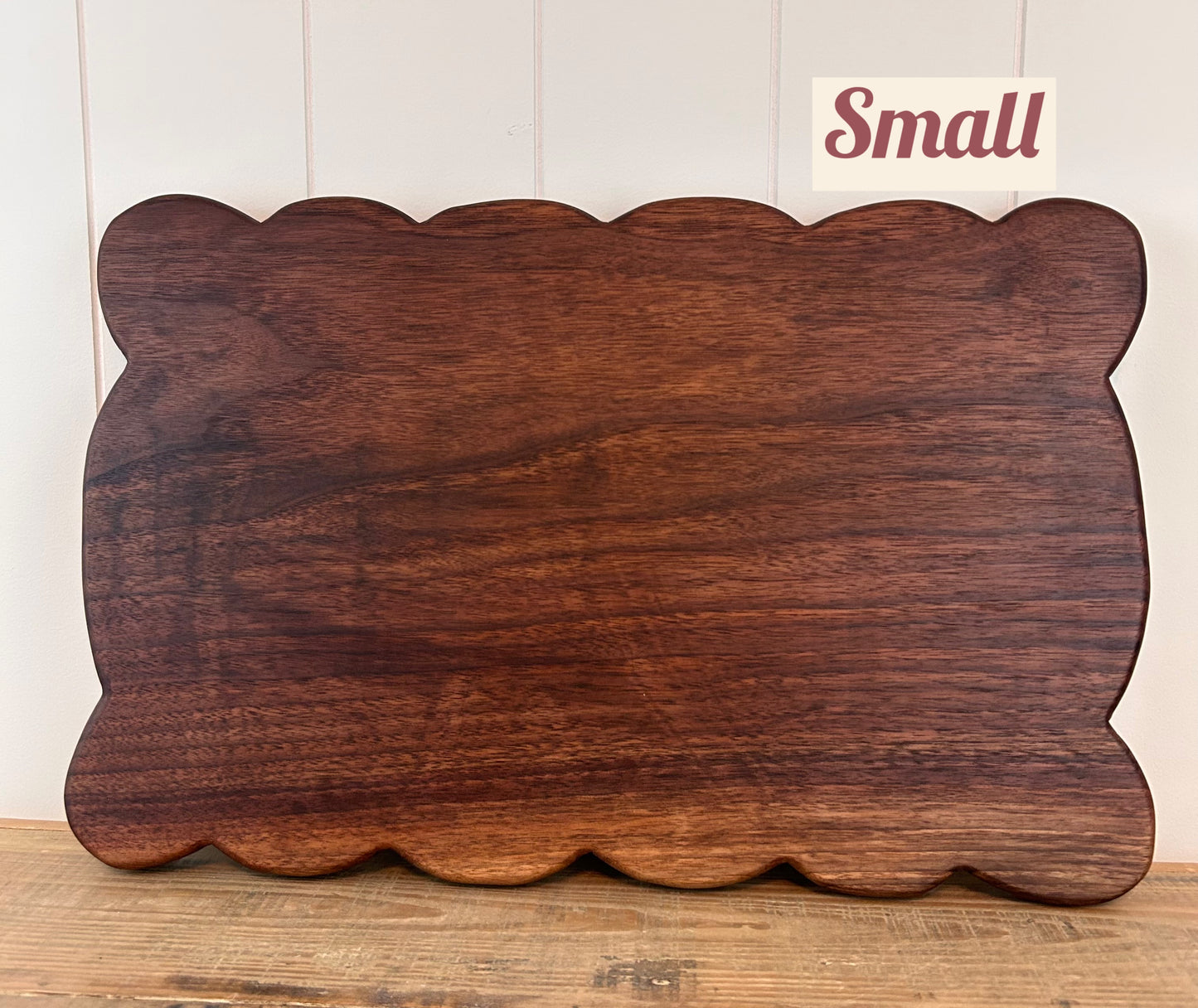 Handcrafted Ruffled Walnut Charcuterie Board