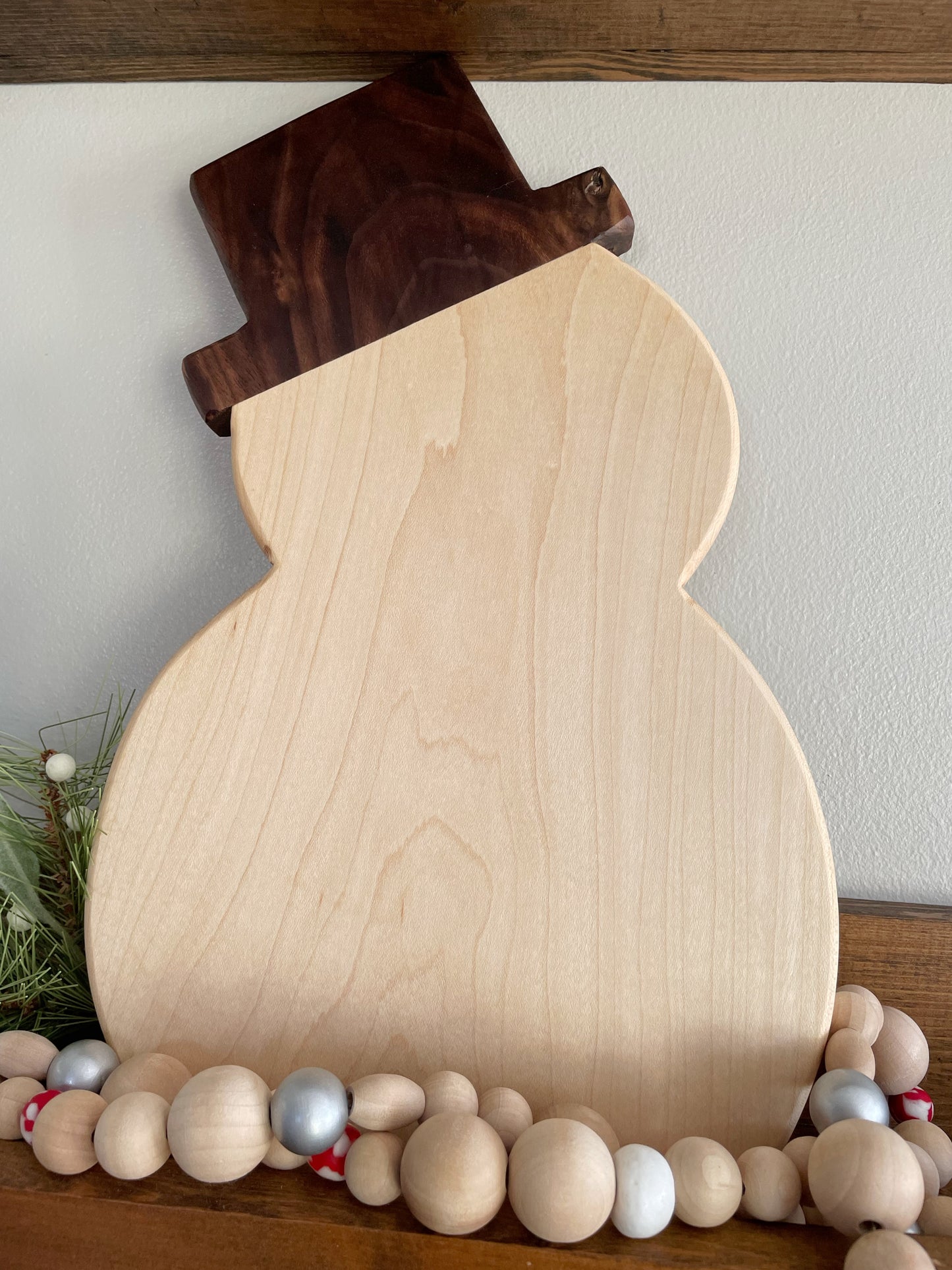 Handcrafted Snowman Board