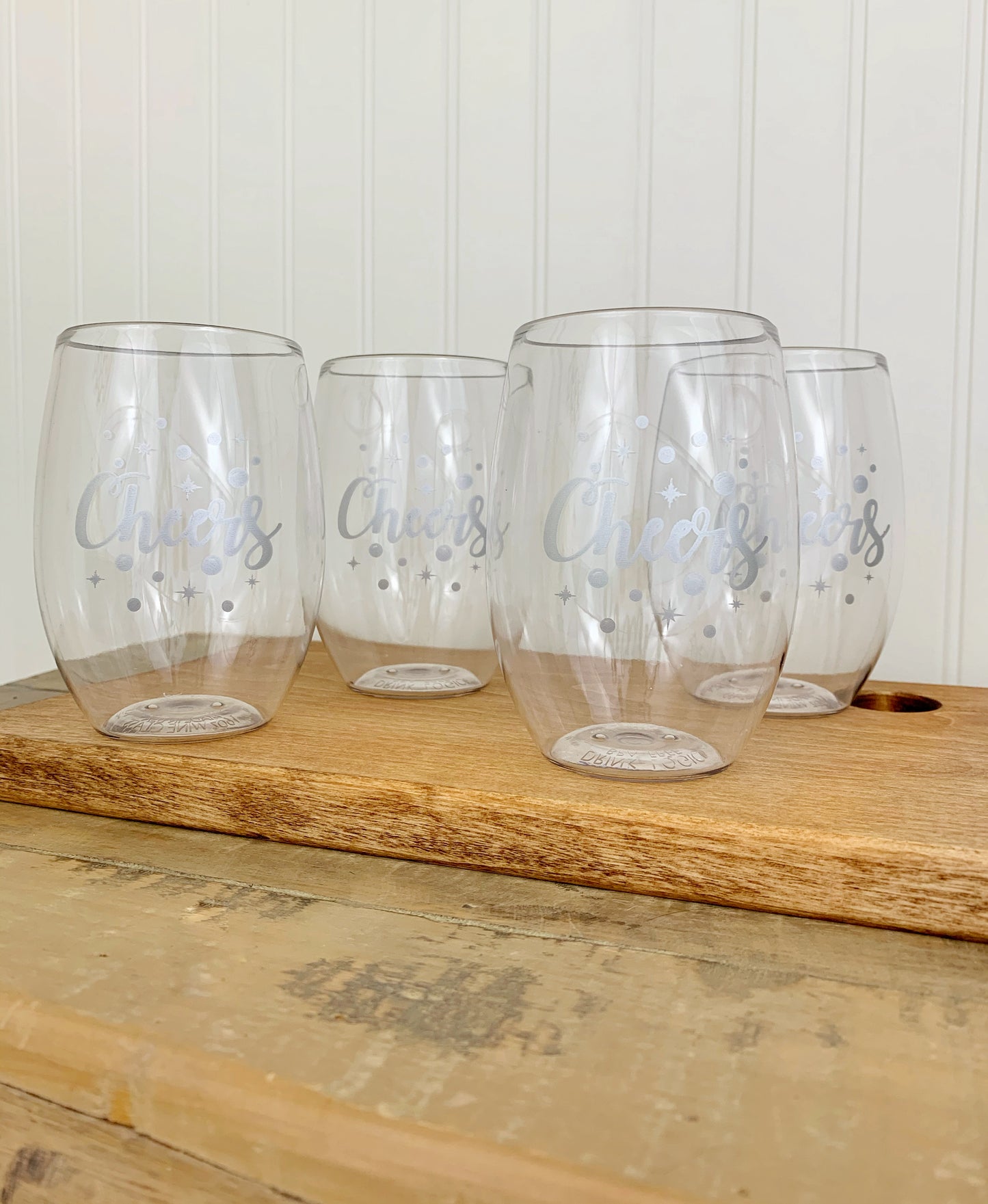 Shatterproof Stemless Wine Glasses