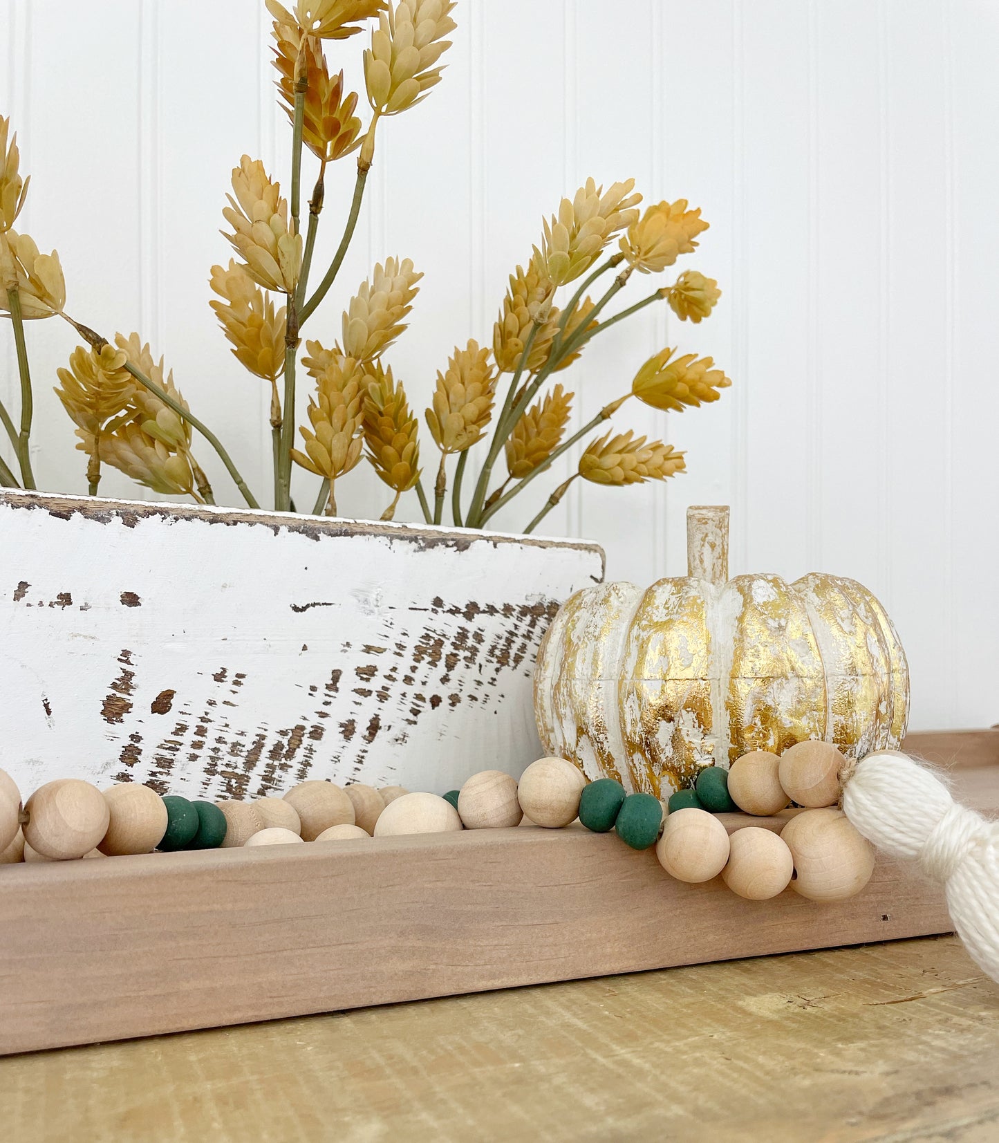Fall Color- Wood & Glass Decor Bead Strands