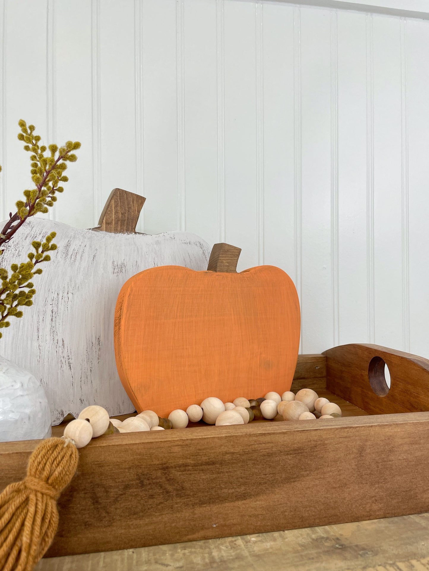 Handcrafted Decorative Wood Pumpkins