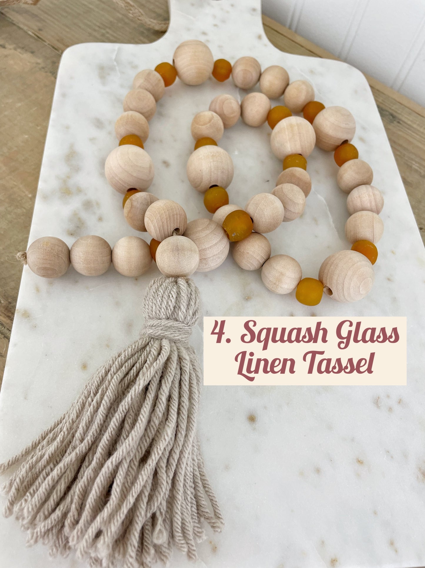Fall Color- Wood & Glass Decor Bead Strands