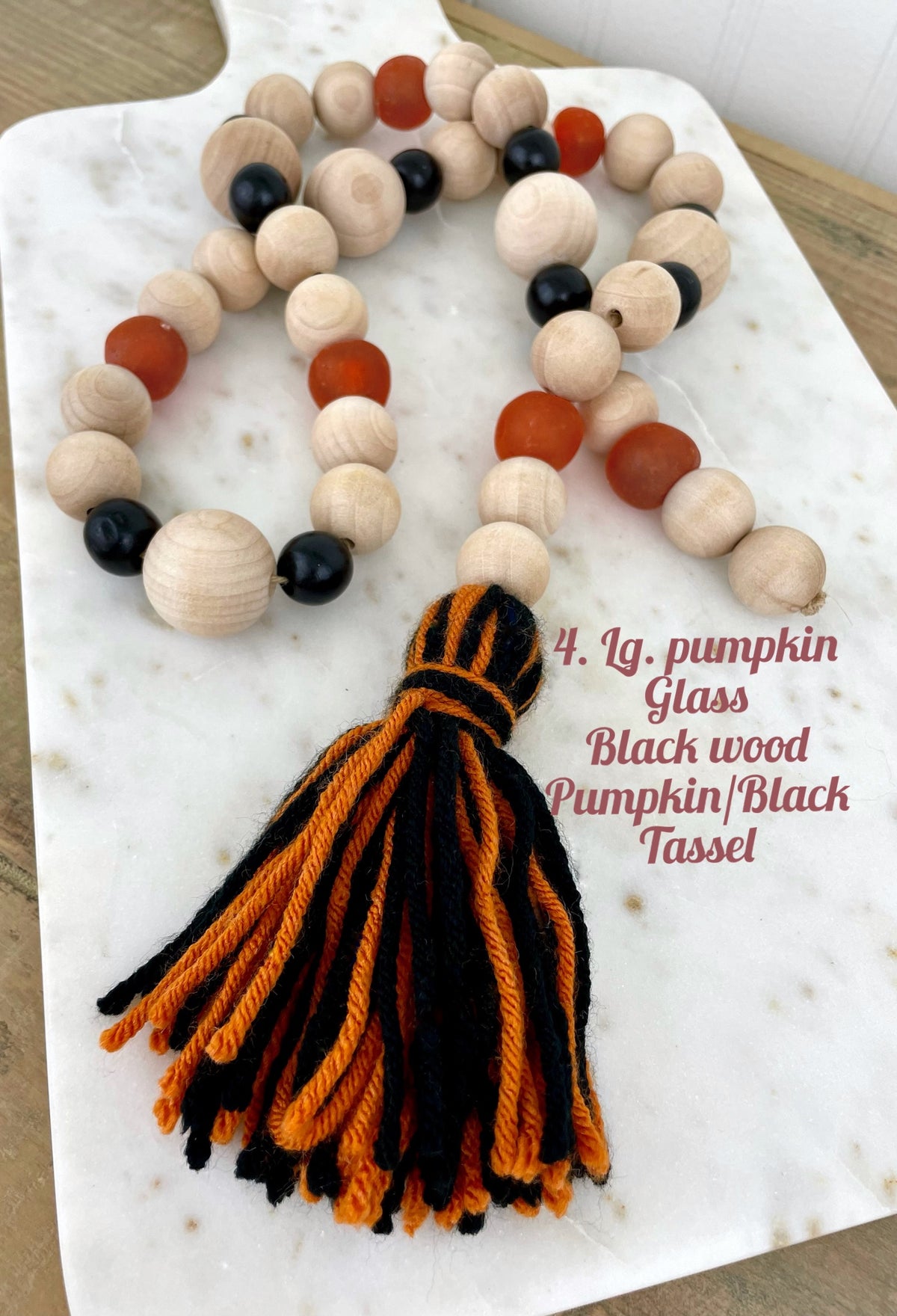 Halloween Wood & Glass Decor Bead Strands