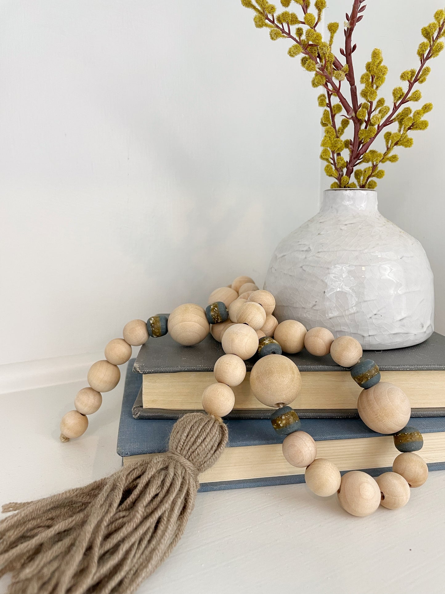 Fall Color- Wood & Glass Decor Bead Strands