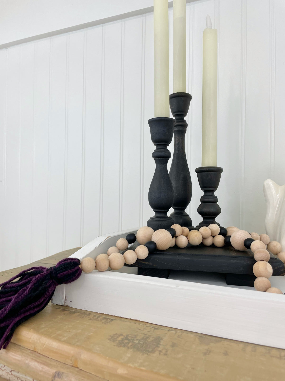 Halloween Wood & Glass Decor Bead Strands