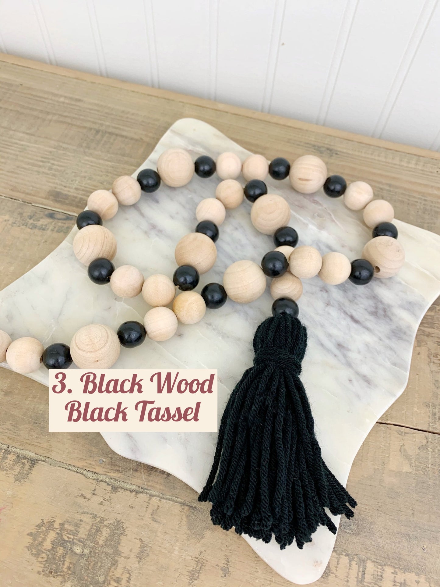 Mixed Wood Bead Strands