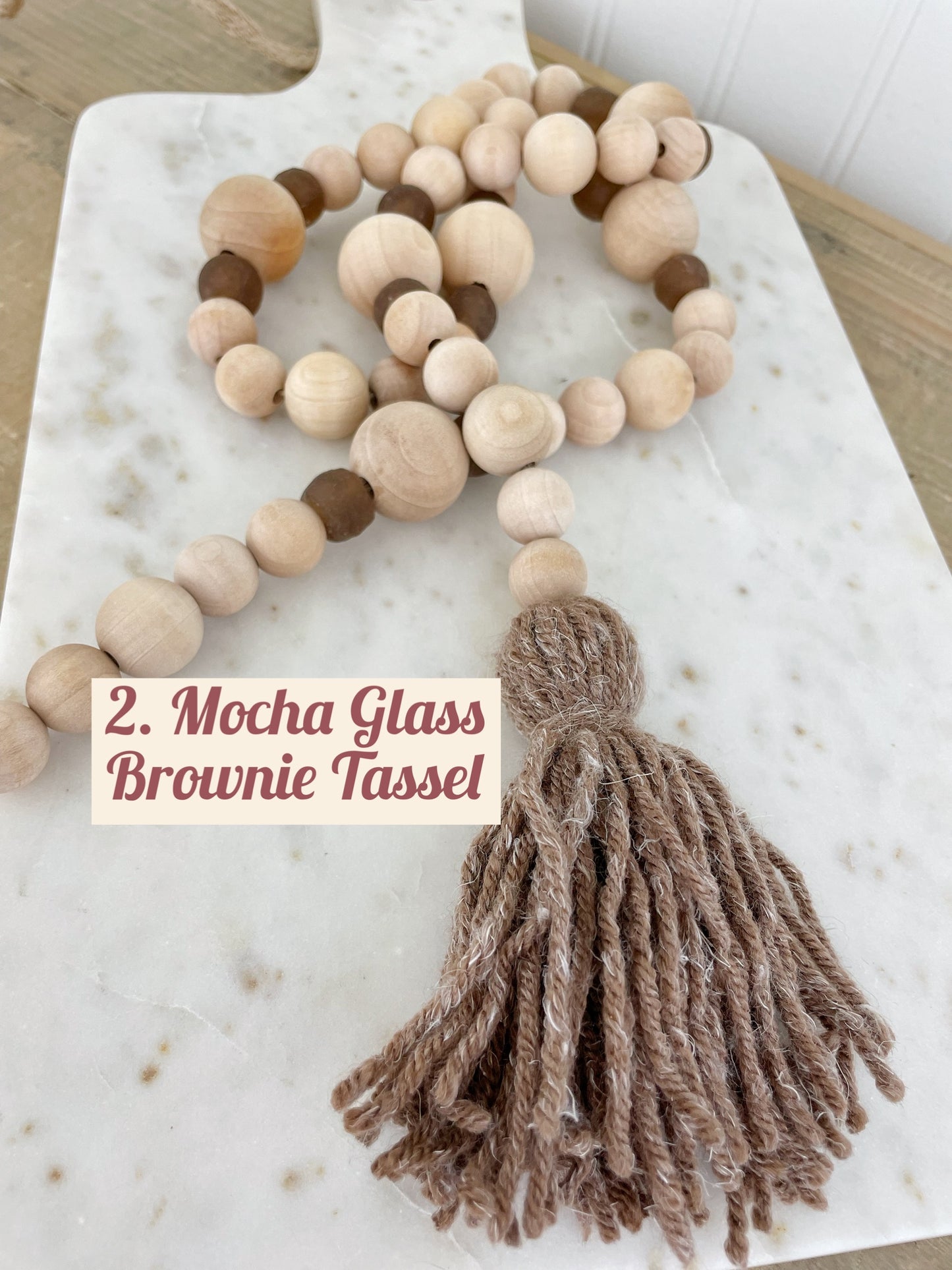 Fall Color- Wood & Glass Decor Bead Strands