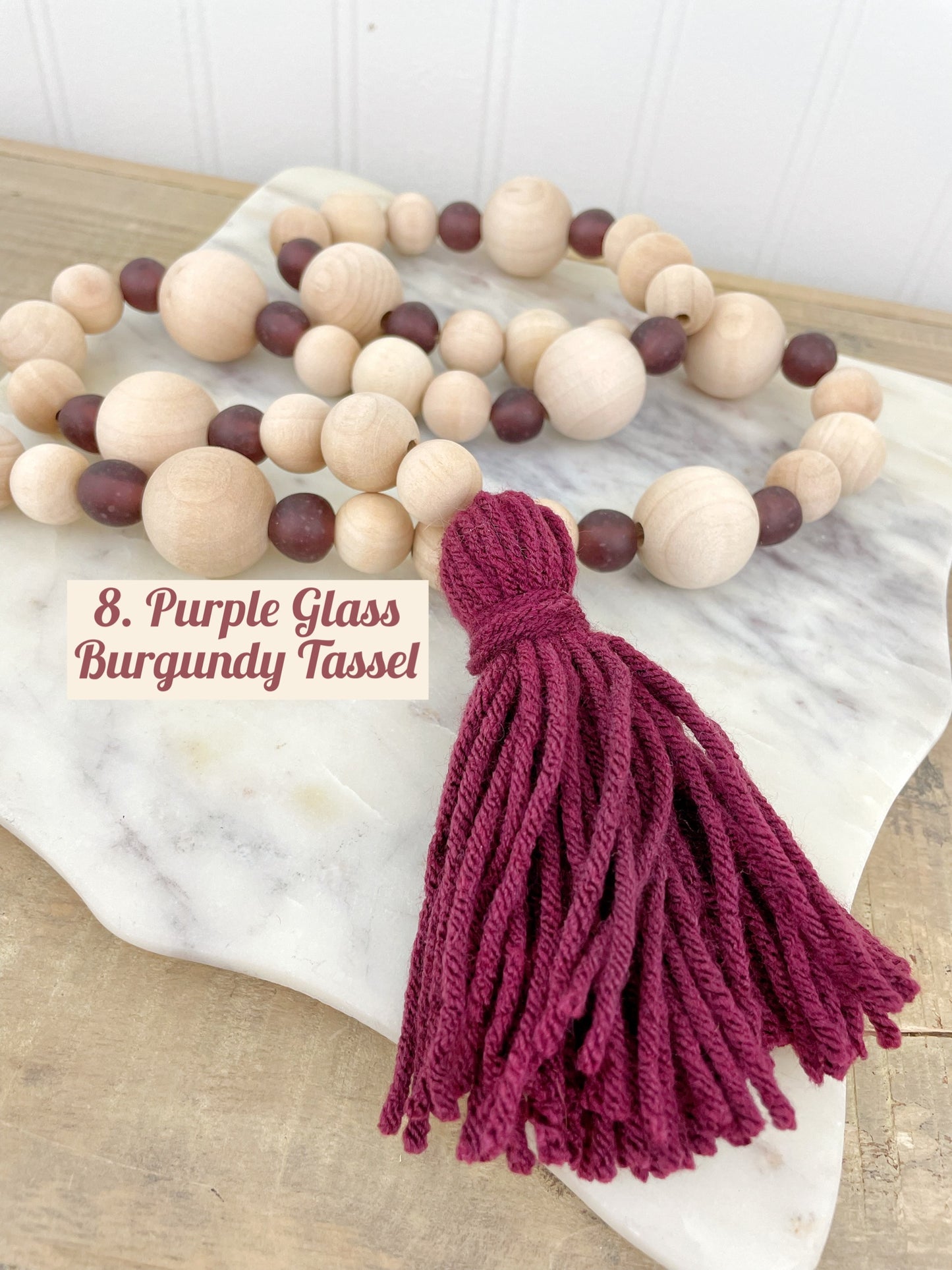 Fall Color- Wood & Glass Decor Bead Strands