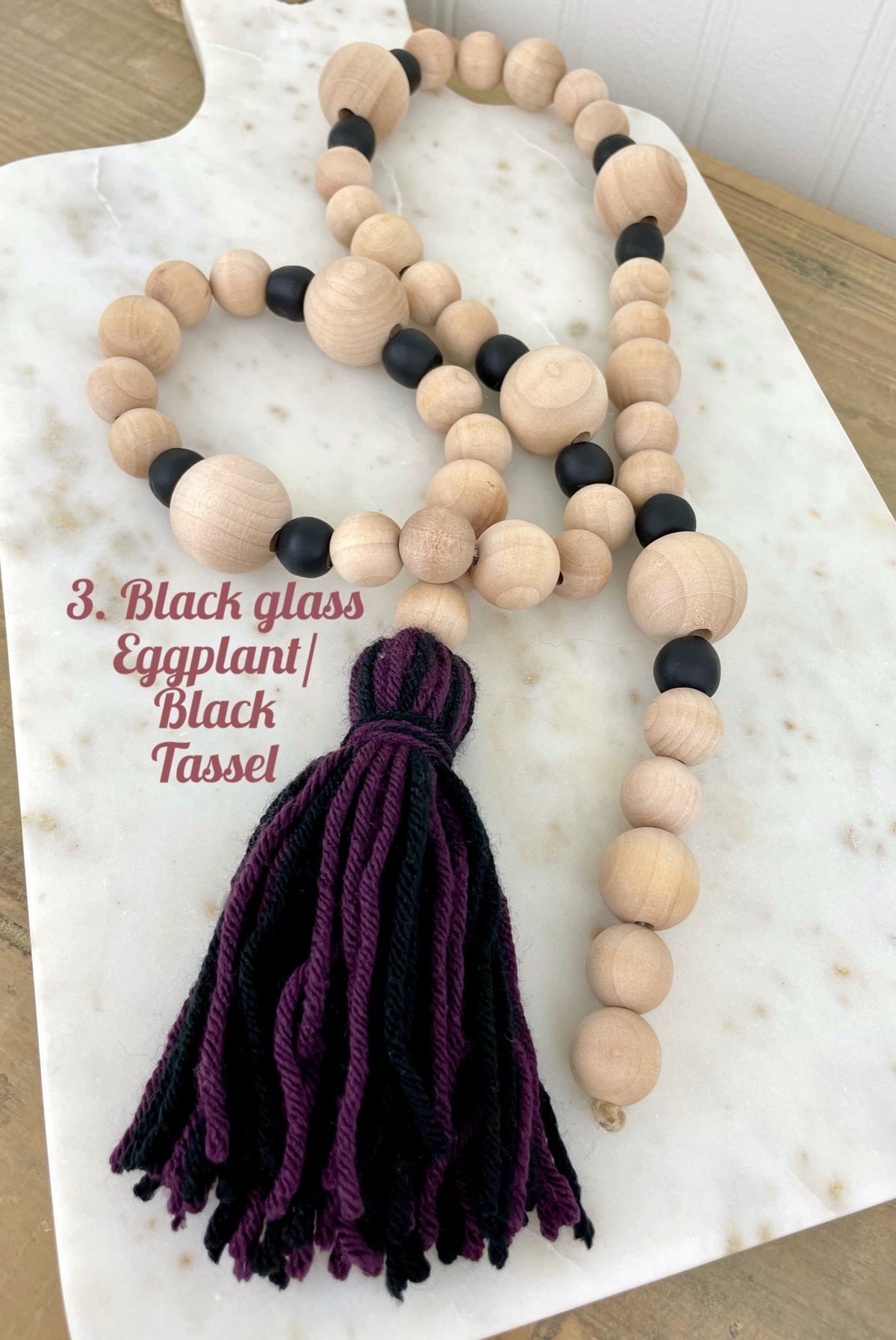 Halloween Wood & Glass Decor Bead Strands