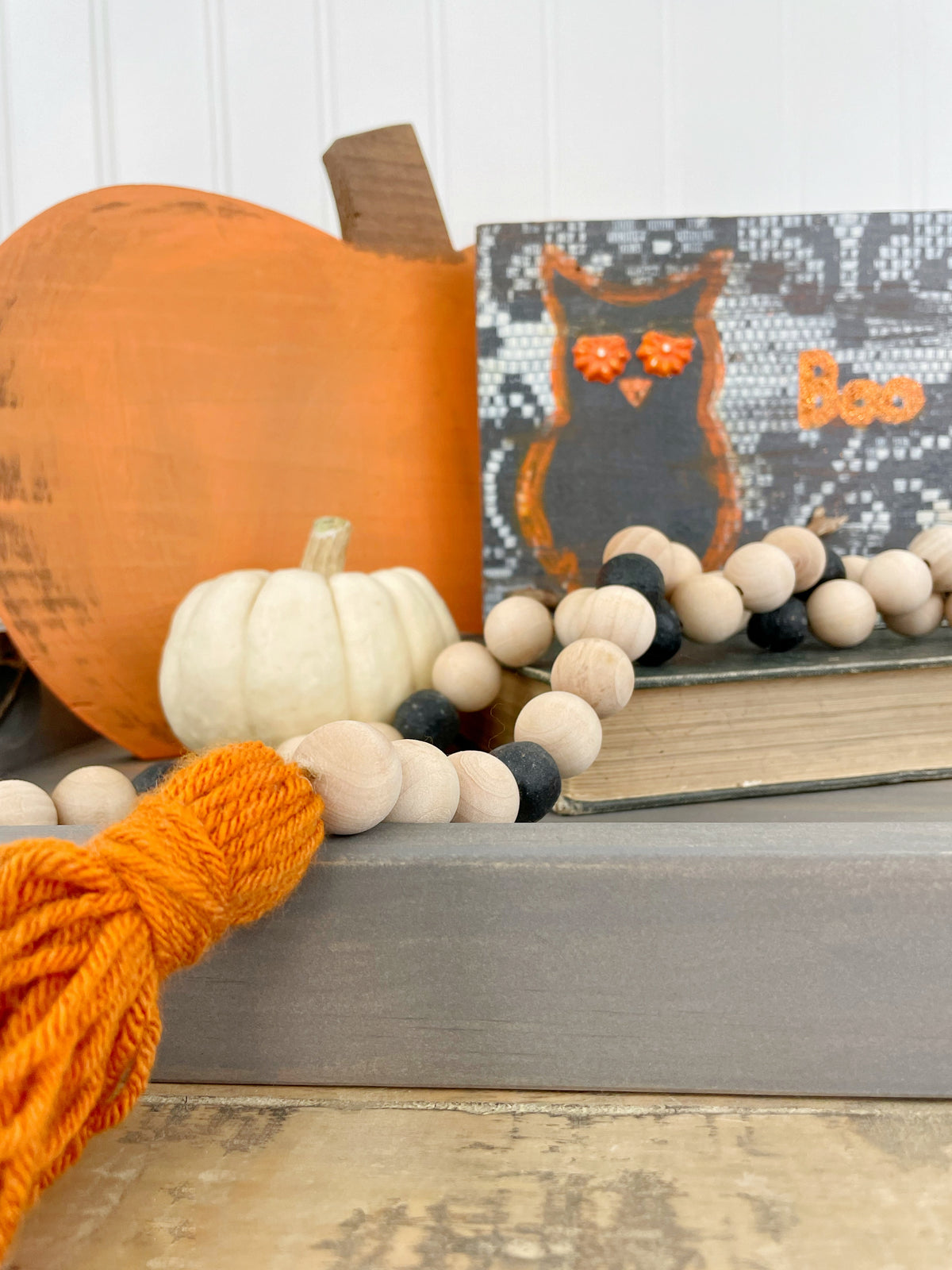 Halloween Wood & Glass Decor Bead Strands