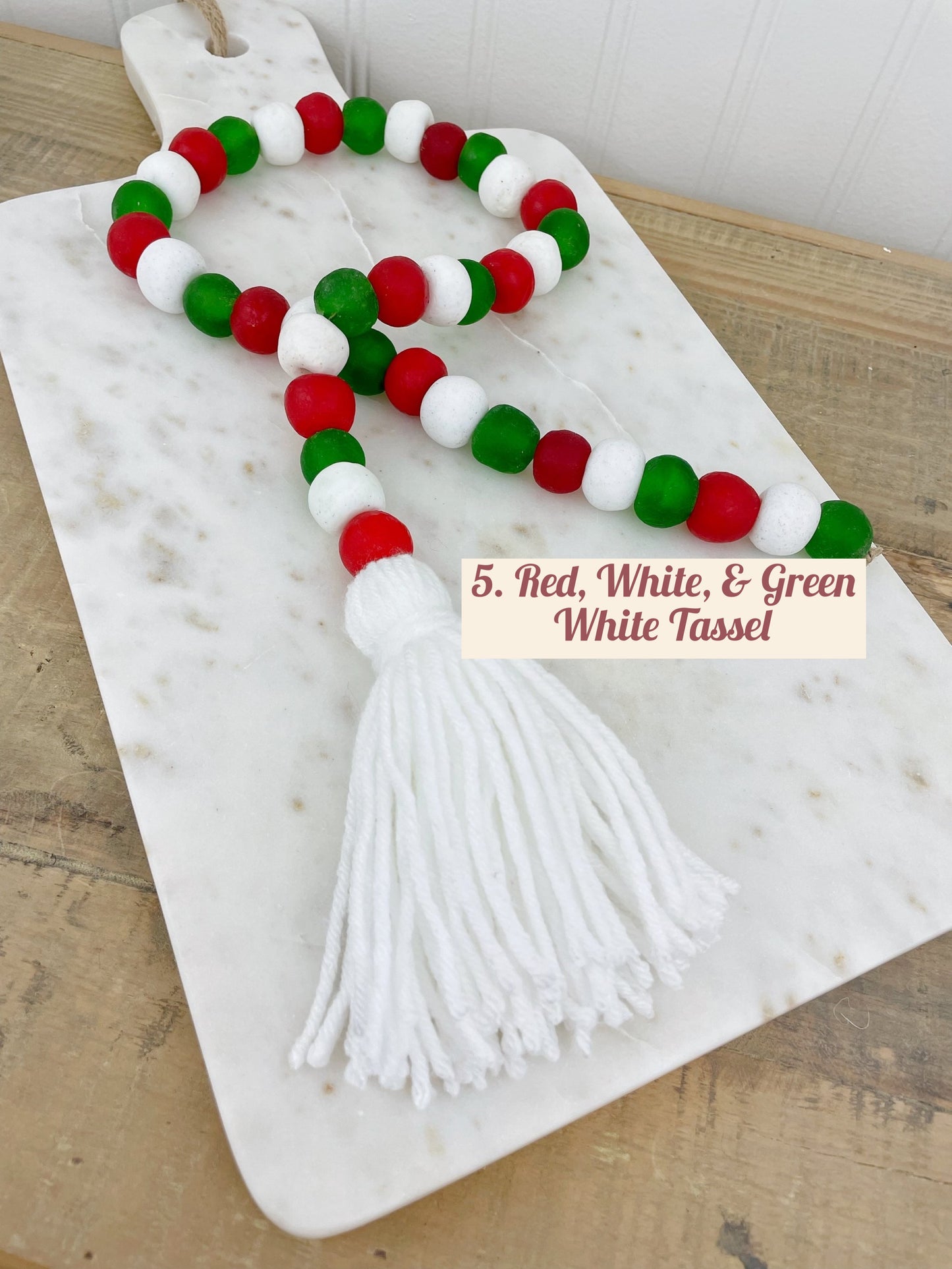 Holiday Glass Decor Bead Strands